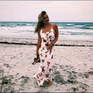 2/$35 Floral maxi wrap dress
